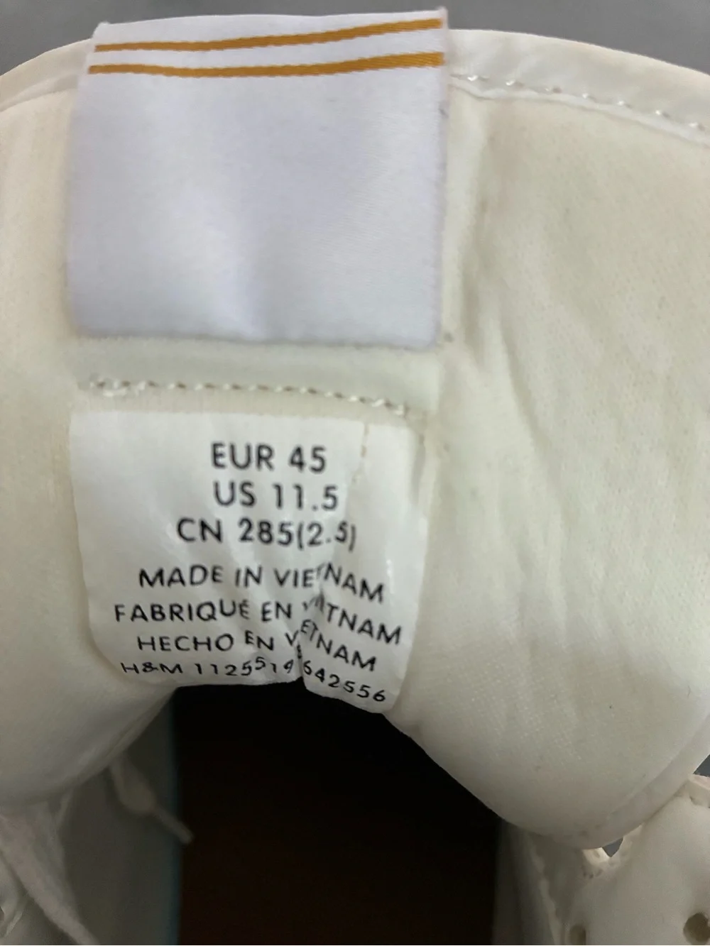 H&M Cream and White High-Top Lace-Up Sneakers